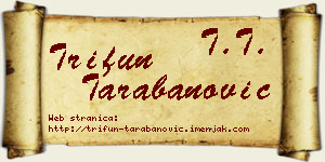 Trifun Tarabanović vizit kartica